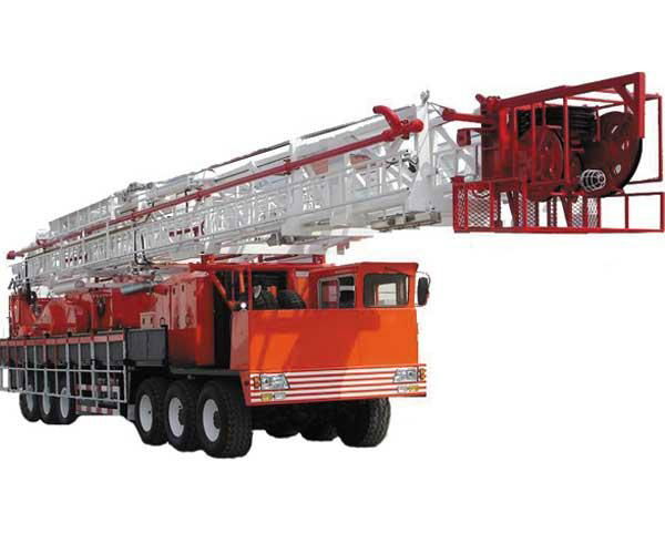 The skid-mounted drilling rigs 2