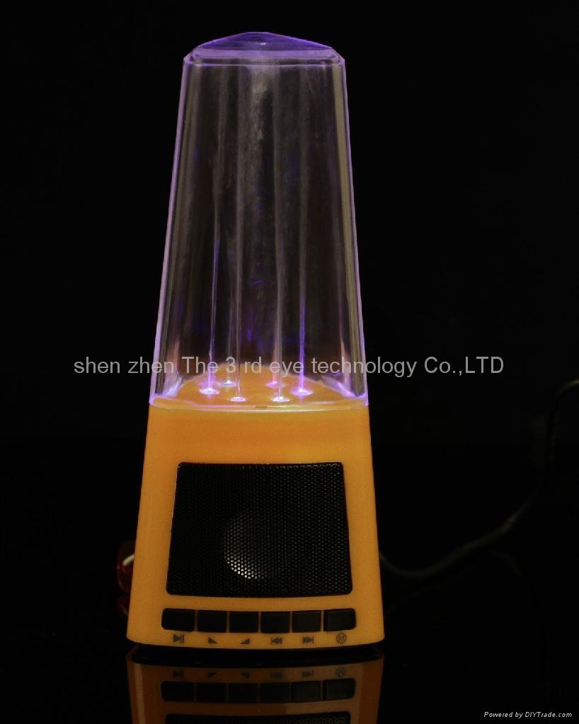 colorful Led water dancing speaker with SD card and USB read function 2