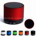 Metal round mini Bluetooth speaker with strong bass