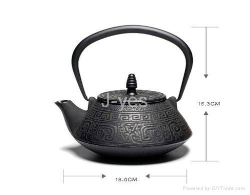 Antique enamel cast iron tea kettle/teapot 2