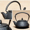 Antique enamel cast iron tea kettle/teapot 3