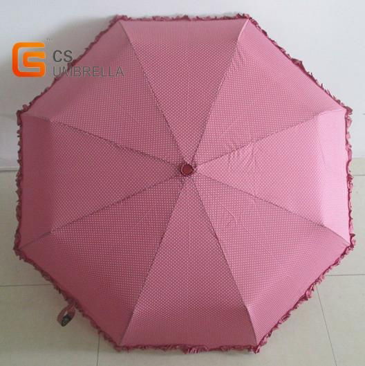 Lady umbrella supper light frame flower edge 2