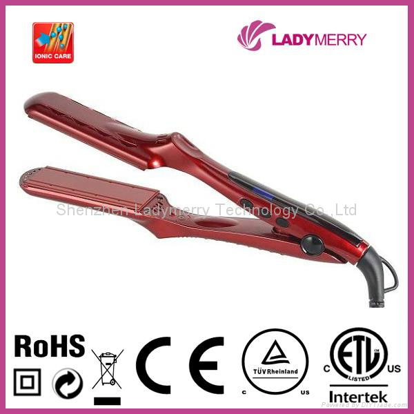 Newest 35mm Wide Negative Ion Technology Far Infrared popular ceramic flat iron 3