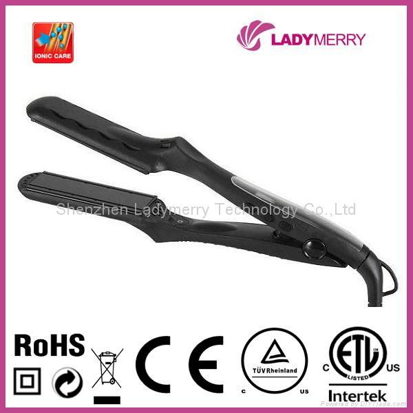 Newest 35mm Wide Negative Ion Technology Far Infrared popular ceramic flat iron 5