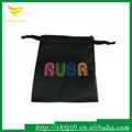 Drawstring satin bag with logo printed 2