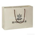 Printed Cheap Luxury Paper Shopping Bag with Satin Handles 4