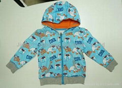 kids cute hoodie with all over print and pockets for spring and wholesale