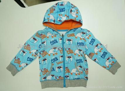 kids cute hoodie with all over print and pockets for spring and wholesale