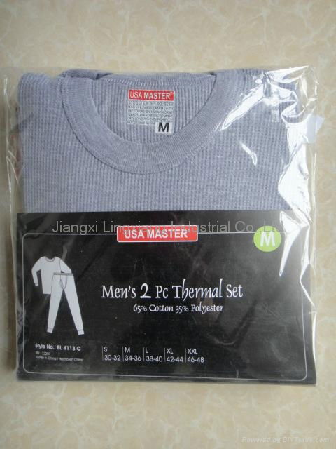 men interlock thermal pajama set in brand with long top and pants