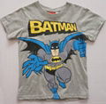 children's crewneck grey t shirt with batman carton printing 1