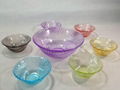 7 PCS Colored Glass Salad Bowl Set