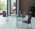 Bent glass dining table 1