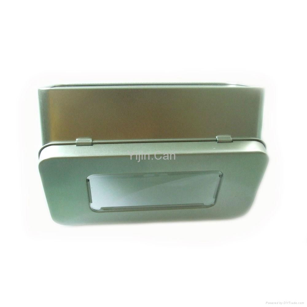 New rectangular tin box with hinge for electronic cigarette 3