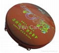 Low price & fashion round colored cd tin