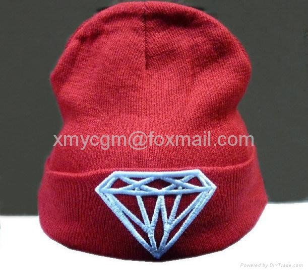 Hip-hop beanies hat, flat brim, made of acrylic, customized sizes are accepted, 