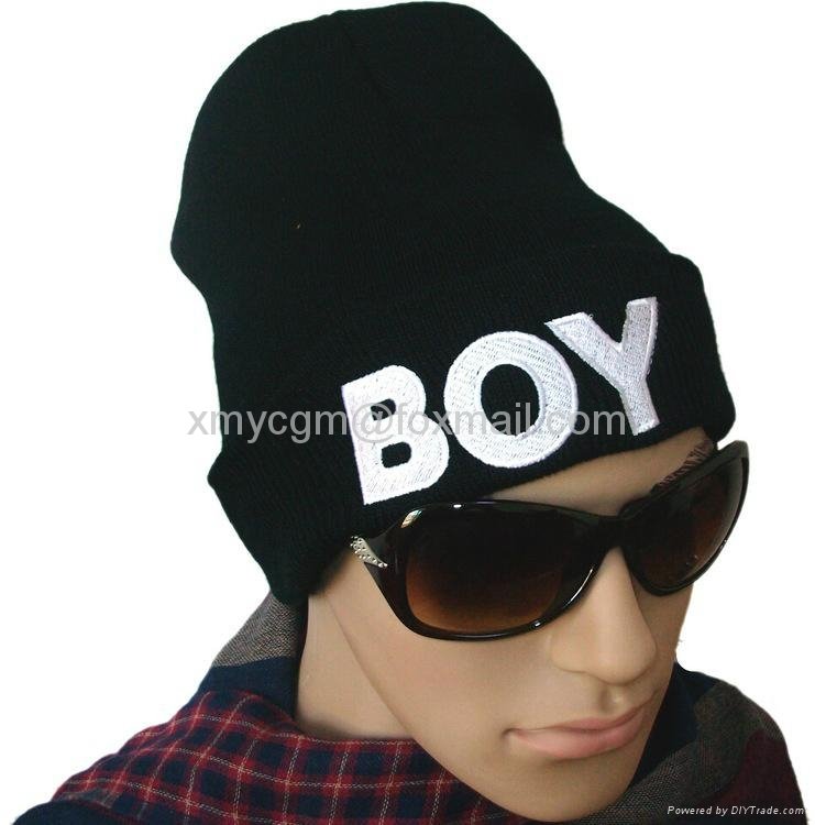 Hip-hop beanies hat, flat brim, made of acrylic, customized sizes are accepted,  4