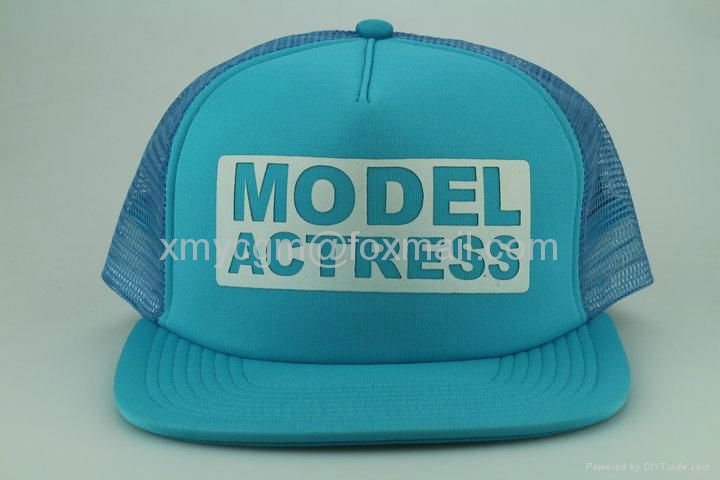 2014 made in china OEM hats Wholesale custom blue hip hop snapback trucker caps