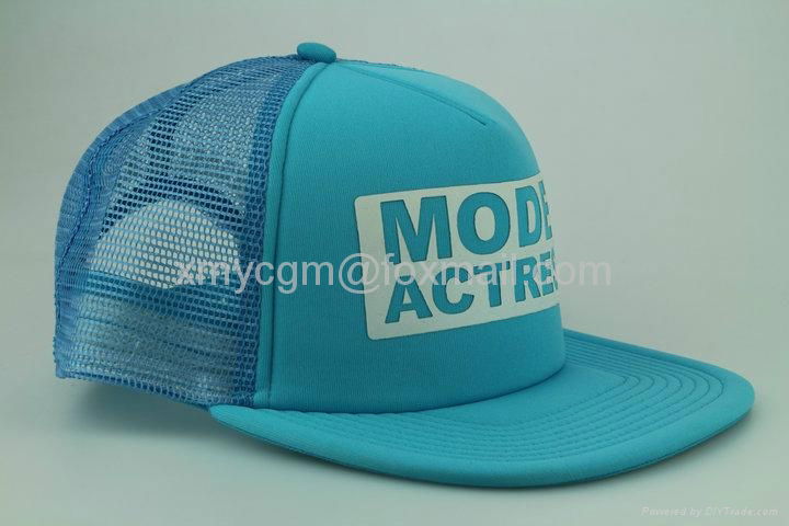 2014 made in china OEM hats Wholesale custom blue hip hop snapback trucker caps 2