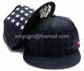 High Quality Skeskin PU Leather 3D embroidery letter logo Fitted snapback Cap   2