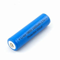 Brinyte 3.7V with PCB 2400mAh 18650 rechargeable li-ion battery