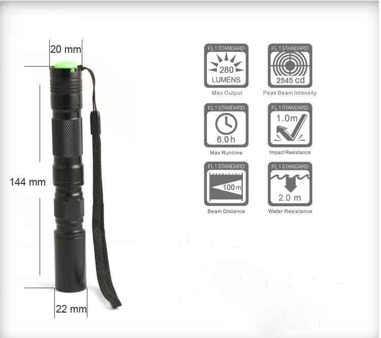 Brinyte portable extension-type nimi rechargeable flashlight  5