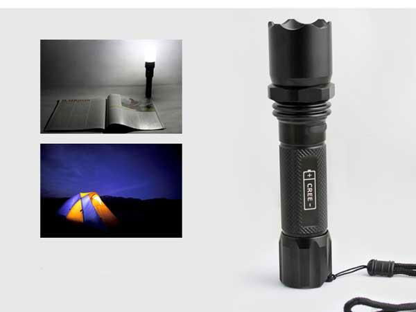 Brinyte Aluminum Side Switch Rechargeable CREE LED Flashlight  3