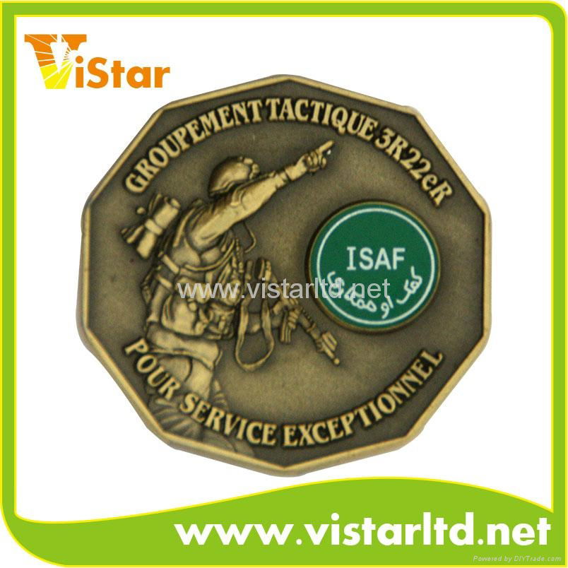 3D Military coin with printing emblem