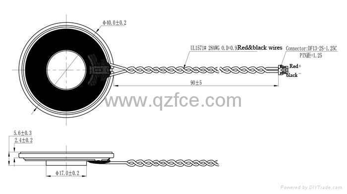 40mm 8ohm 3W mini waterproof mylar speaker 3