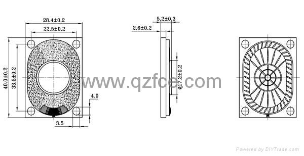 2840 8ohm 2W mini tablet speaker 3