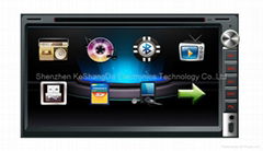 Universal double din car dvd with 6.95 inch touch screen