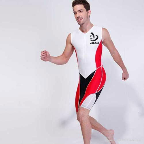 JOB Men's professional compress 1-piece Tri suit swimming suit cycling wear  2