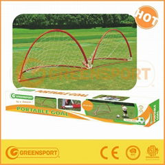 Double folding pop up soccer goal 