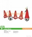 Plastic football cones set with ball  2