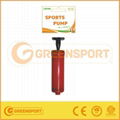 Red plastic mini inflator ball air pump 