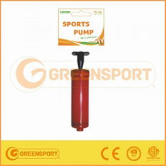 Red plastic mini inflator ball air pump 