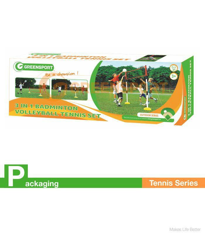 3 In 1 Badminton & volleyball & tennis set  3