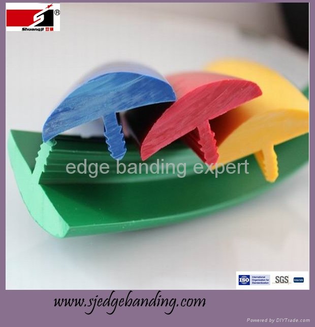 PVC T shape edge banding for office furniture 3