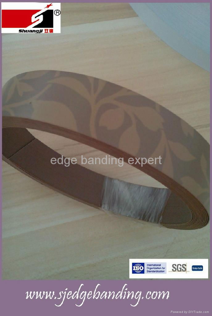 Grade A Pre-glued 2*20mm wood grain pvc edge banding for mdf  3