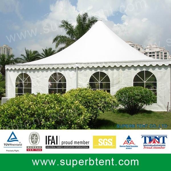 10m circus pagoda roof tent with clear wall and lining