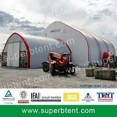 2014 outdoor big curved industrial storage tents for sale