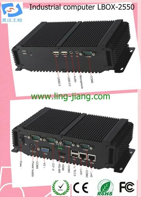 Industrial Fanless PC with High Performance  LBOX-2550 3