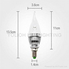 LED candle 3W E14 dimmable