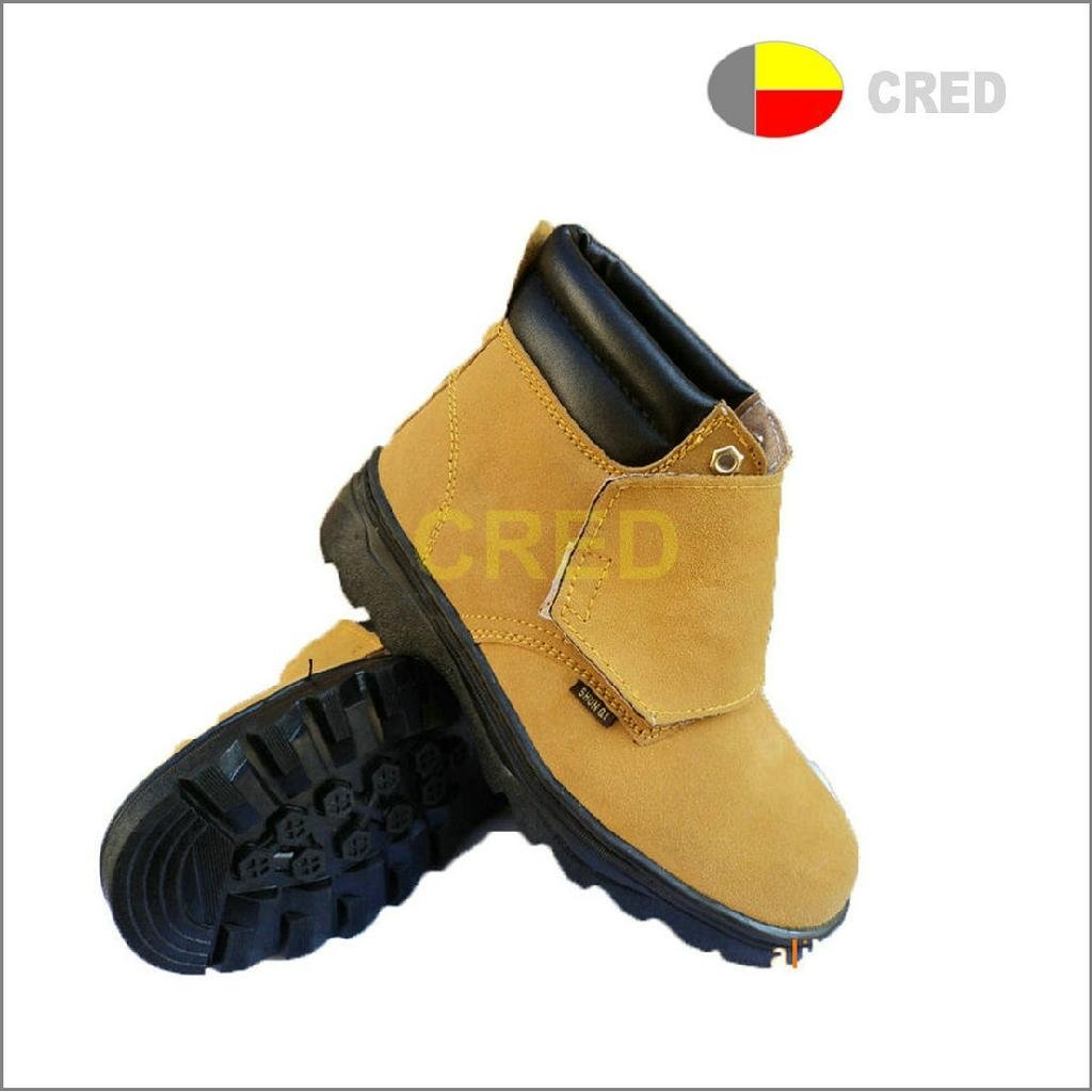 Leather welding safety shoes