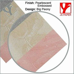 Pearl embossed paper