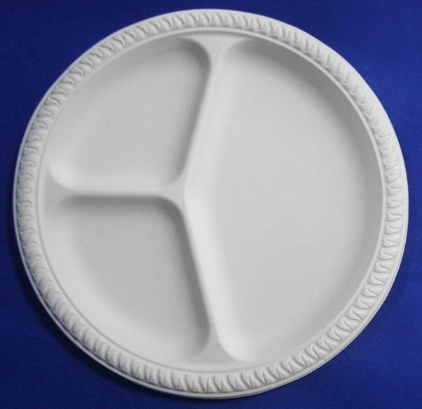 Disposable biodegradable cornstarch plate 2