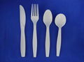 biodegradable disposable cornstarch cutlery fork 1