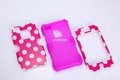 (Purple&Red)PC+Silicone 2in1 Cover Case for IPHONE 4&4s  2