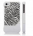 White Zebra Combo Hard High Impact Apple iPhone4 4S Armor Case