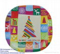 Plastic square plates for christmas holiday 2