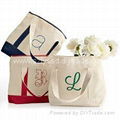 Custom Printed Canvas Fabric Shopping Tote Bag 2